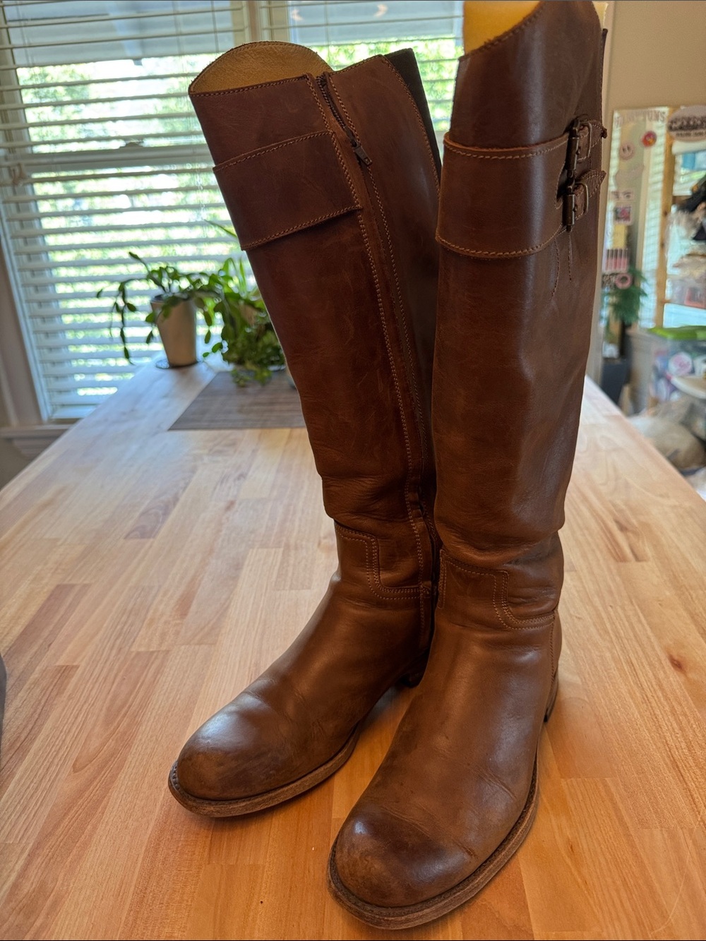 Sendra Classic Tall Leather Riding Boots - Brown 9.5 40